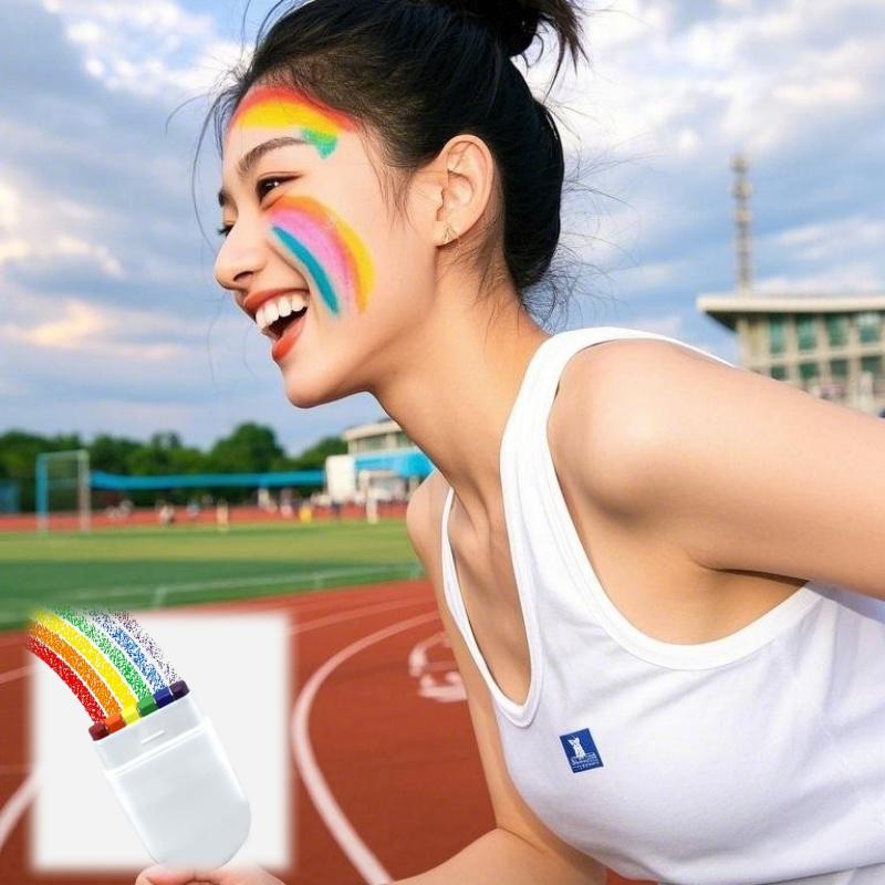 Washable Non-toxic Rainbow Drawing Crayon Stick Sports Game Prop Graffiti Toy For Festival Party Performance Kids Adults Event