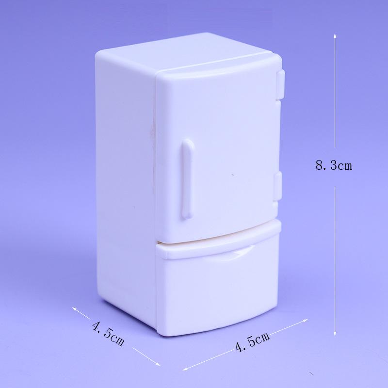 Dollhouse Miniature 1:12 White Refrigerator Kitchen Decor Model
