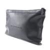 Balenciaga Navy Clip M Clutch Bag 373834 Black Lambskin Unisex Used