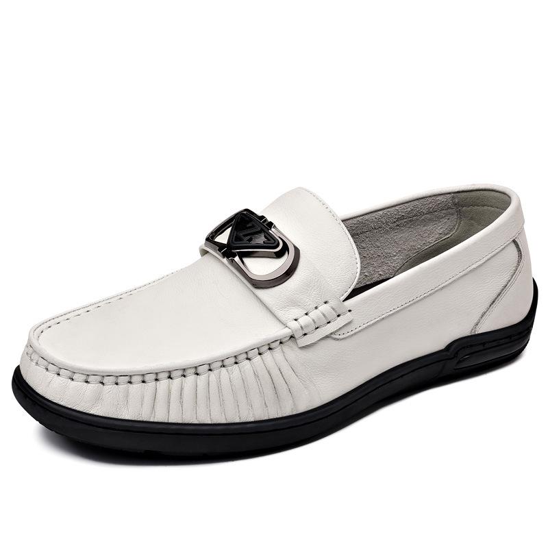 Men s Summer Soft Sole Lightweight Casual & Formal Leather Loafers 42 белый