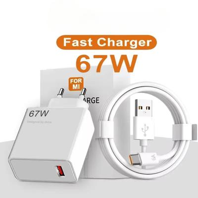 Caricabatterie rapido USB da 67 W per Xiaomi 15 14 13 12 11 10 Ultra Redmi Note 14T 12T 13 Pro Turbo 3 4 POCO X7 X6 X5 Cavo di ricarica USB di tipo C a ricarica rapida