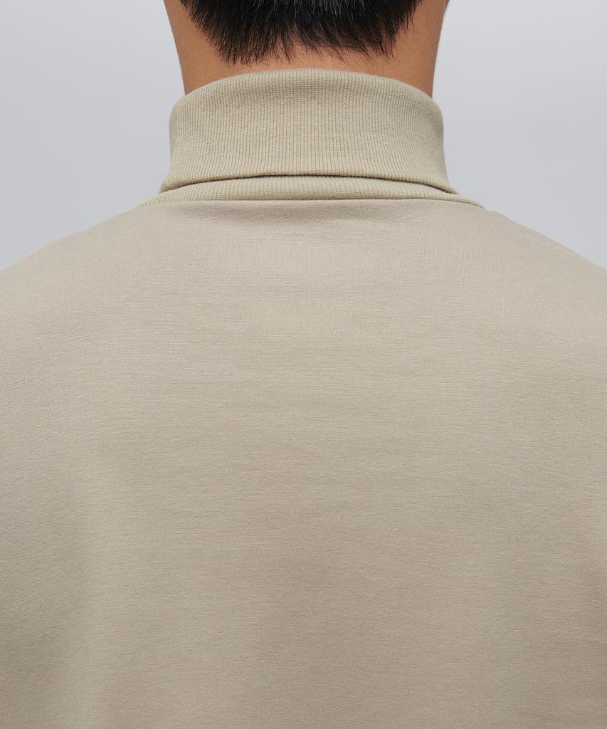 MUSINSA STANDARD Ponte Turtleneck Long Sleeve T-Shirt [Beige]