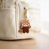 Creative Red Panda Keyrchain Cartoon Red Panda Embroidery Pendant Kawaii Animal Pendant  Kids