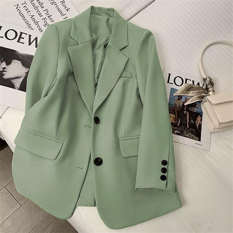 Dámské 2025 Jarní Módní Volné Ležérní Sako – Malá Velikost, Dlouhý Rukáv, Všestranný Design