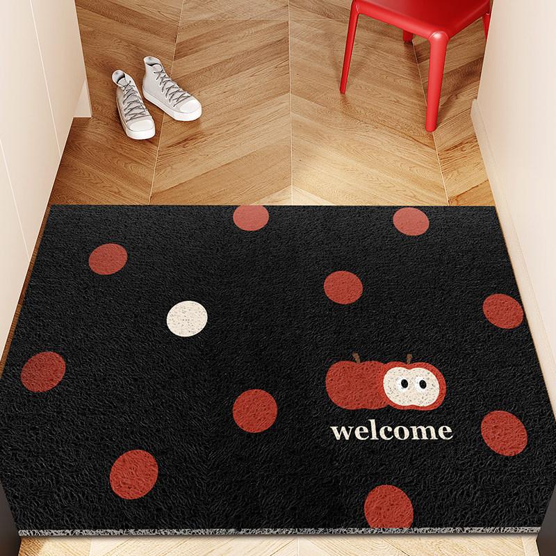 Ins-style Entrance Door Mat Dirt-resistant Wear-resistant Anti-slip Porch Door Mat Toilet Bathroom Drain Pad Living Room Rug