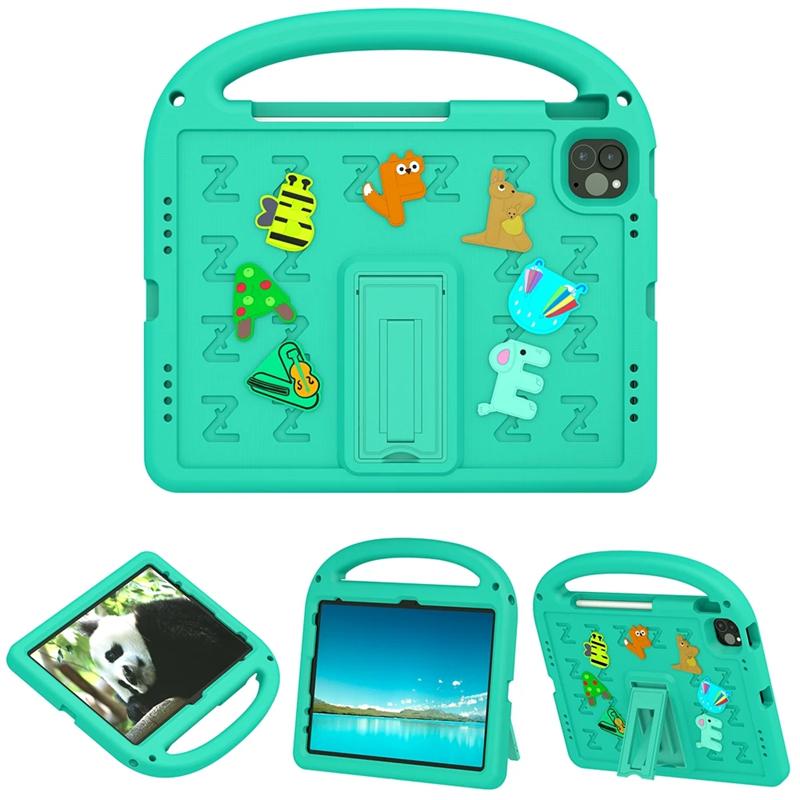 

Kids EVA Shockproof Stand Tablet Case for IPad Air 7 6 5 A16 11 10.2 10.9 Mini 7 6 I Pad Pro 9.7 10 9 8 10th Generation Cover Mini 6 7 (8.3 inch) мятный зеленый