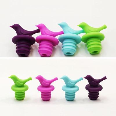 2PC Silicone Wine Beer Cover Bottle Cap Stopper for Beverage Wine Beer Random Color