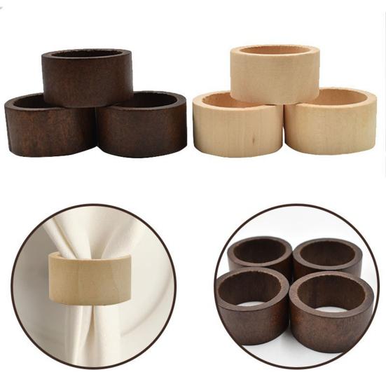 Yousheng Wood Napkin Rings Rustic Napkin Holders Reusable Napkin Rings for Dinner Party Wedding Christmas Home Farmhouse Decor