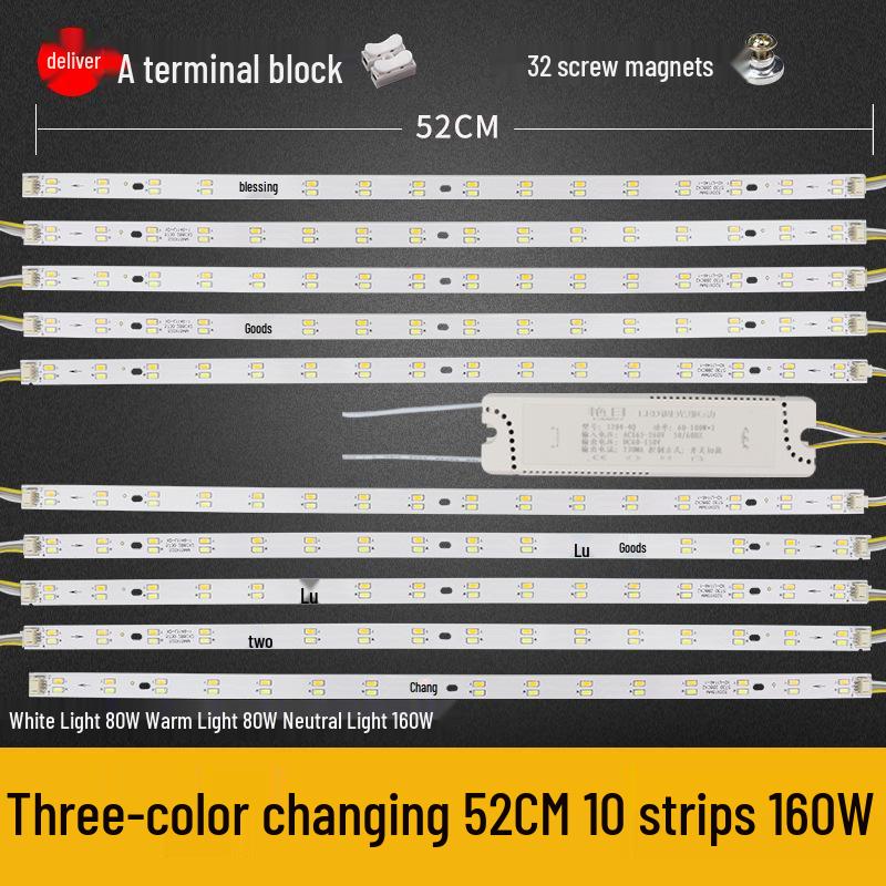 Dimmable LED Ceiling Light Panel: Dual/Triple Color Light Board & Bar