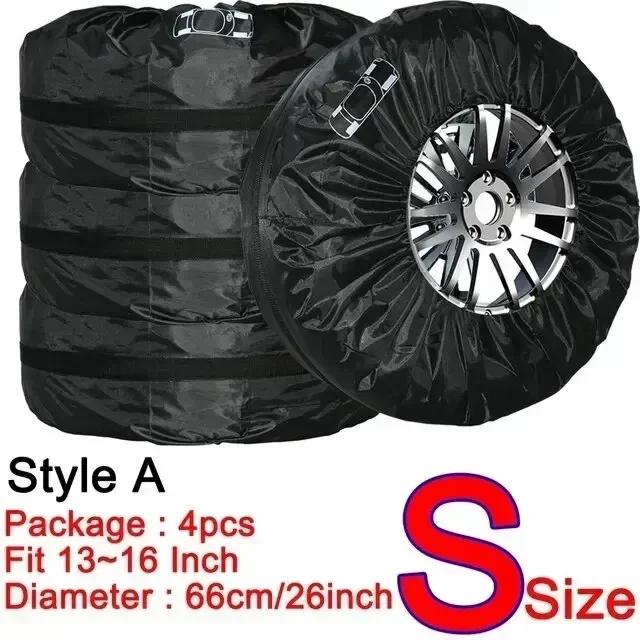 AD Universal 4 Stück Reserveradabdeckung Hülle Polyester Autoreifen Aufbewahrungstaschen Automobil Reifen Zubehör Auto Fahrzeug Radschutz