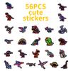56 Neon Colorful Retro Dinosaur Graffiti Stickers Creative Handmade Stickers