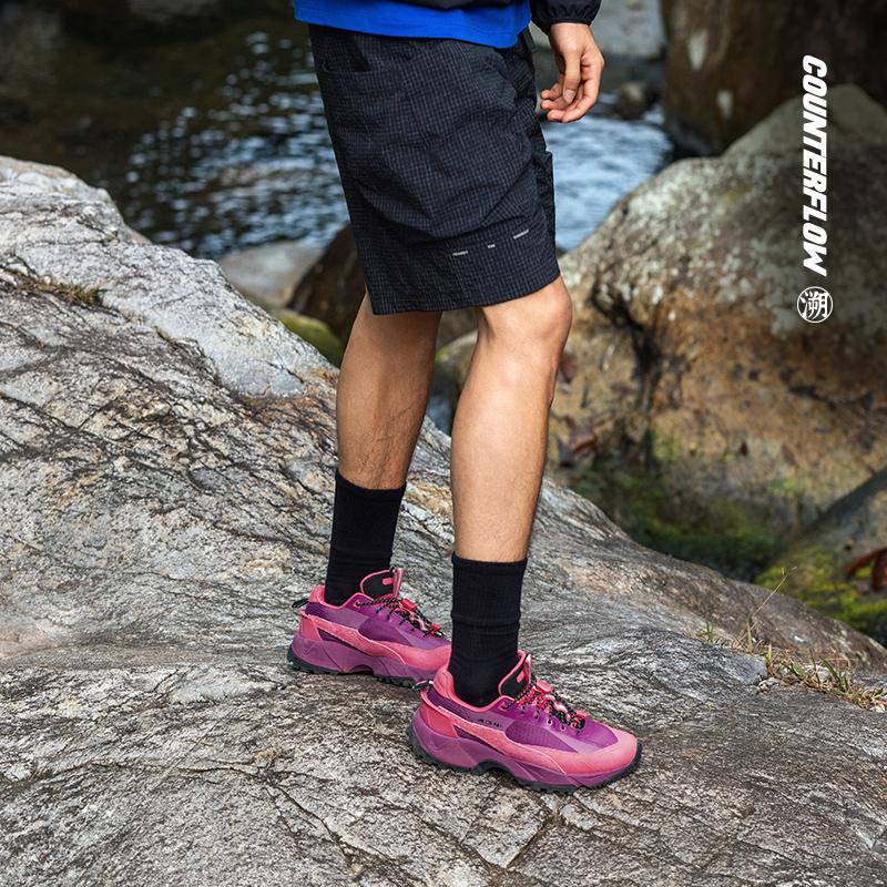 Li-Ning Pro Comfortable Simple Durable Waterproof Low-Top Lifestyle Casual Shoes Men Shoes Pink Purple AGLU151-3