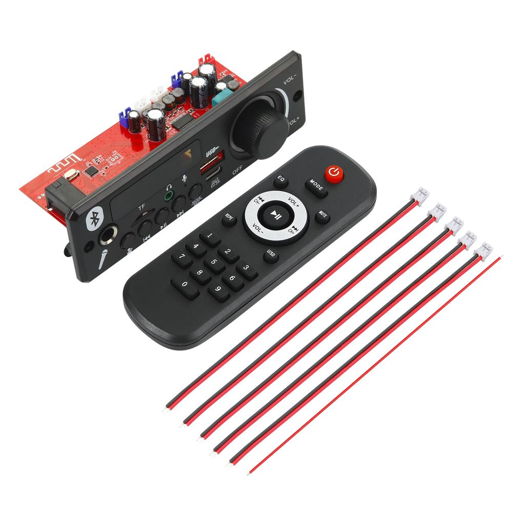 12V-24V 80W Amplifier Bluetooth MP3 WMA APE Decoder Board Handsfree Car Audio Microphone USB TF FM Radio DIY Mp3 Music Player