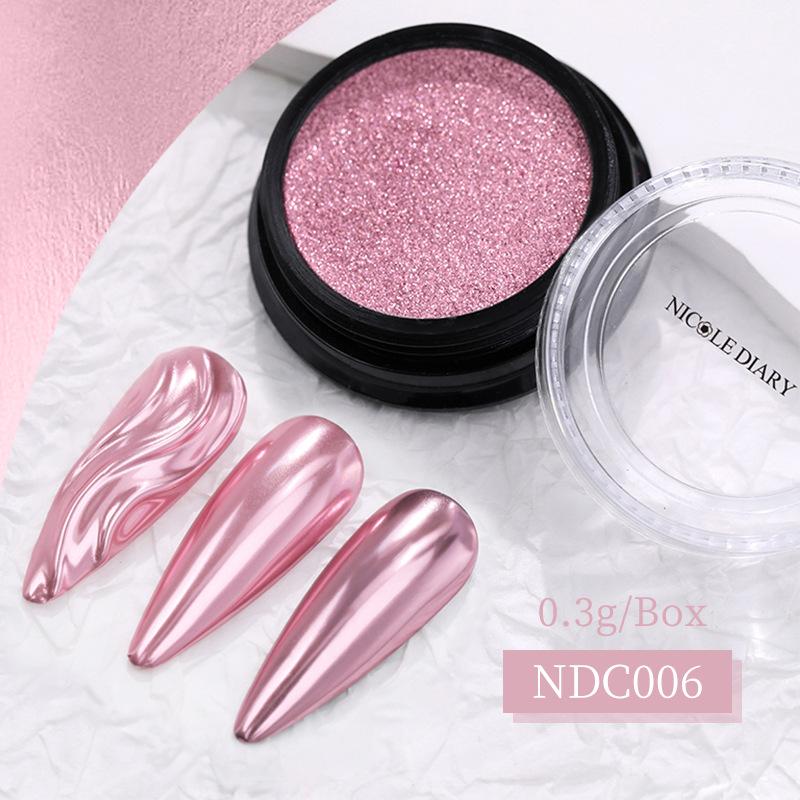 

Nicole Diary Nail Art Solid Mirror Powder, Water Corrugated Mirror Flour, Aperture Laser Mirror Powder C006