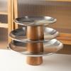 Stable Cake Tray Stainless Steel Dessert Plate New Snack Container  Home Decoration