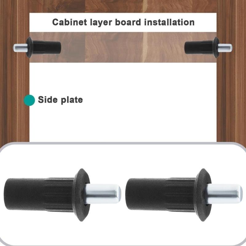 36Pcs Black Plastic Shutter Connector Parts Spring Loaded Pin Set for Blind Hardware Repair Furniture Door Damper Replacement and Quiet Daily Use
