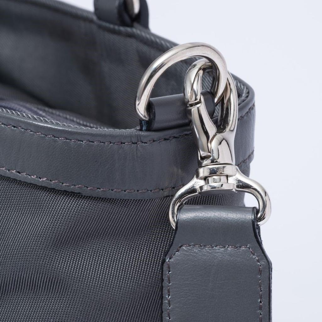 You by Ungaro Tote Plain Nylon with Hand and Long Shoulder Zipper and Multiple Pockets and Made In Japan 2-Way "Alice" - Lightweight, Strap, Closure,