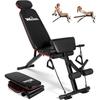 Banc de musculation pliable et réglable - NETTLIFE - Banc 7 en 1 - Pliable - Cadre acier allié - Charge 300 kg