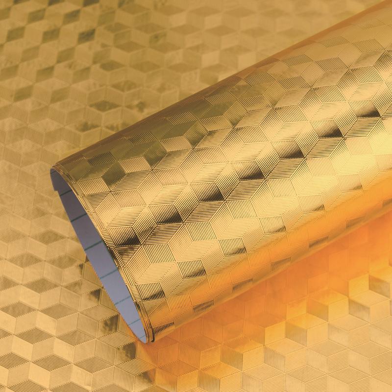 

Золотые самоклеящиеся обои под металл, кухонная маслостойкая контактная бумага, наклейка «сними и приклей», декор «сделай сам», наклейка для полки, 1-10 м 5m x 55cm