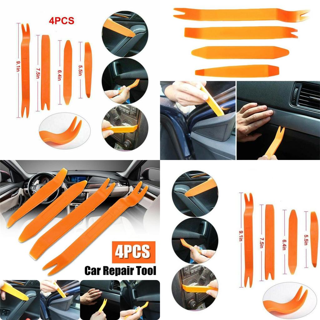 Rugged And Durable 4pcs Car Trim Removal Tool Kit For Interior And Exterior Panels