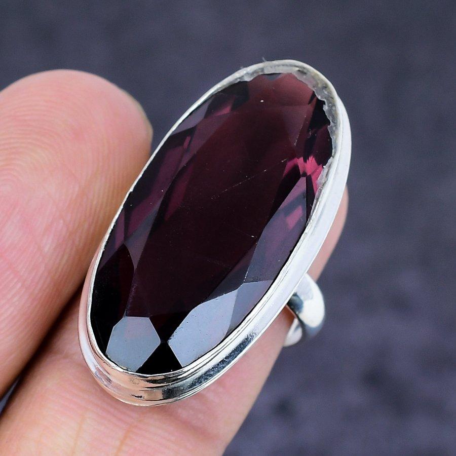 Amethyst Gemstone 925 Sterling Silver Jewelry Ring Size 6