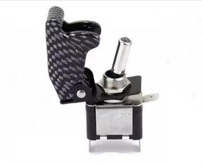 ASW-07D Illuminated Toggle Switch, 12V with Red LED Fog Light, 12A for Car Modifications