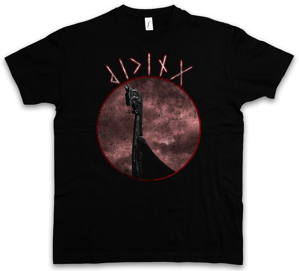 VIKING SHIP DRAGON HEAD T-SHIRT Vikings Longship Norsemen Norse Boat