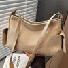 Suede Womens Tote Bag Large Capacity Crossbody Shoulder Urban Minimalist Style