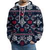 Men's Knit Hooded Sweatshirt Casual Long-Sleeve Sweatshirt