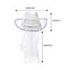 Rhinestones Bride Cowboy Cowgirl Hat with Veil Bachelorette Wedding Party Props