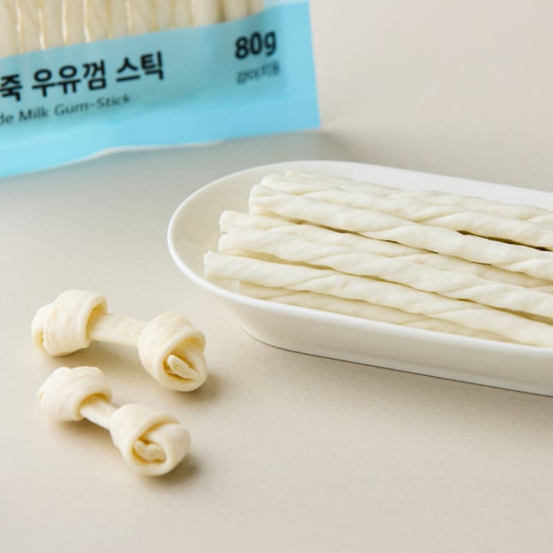 [Pet] Think Your Dog Teeth Milk Gum Stick 80 G Cowhide