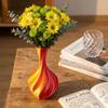 Gradient Color Modern Twisted Flower Bottle Decorative Flowerpot  Home Desktop Decorations