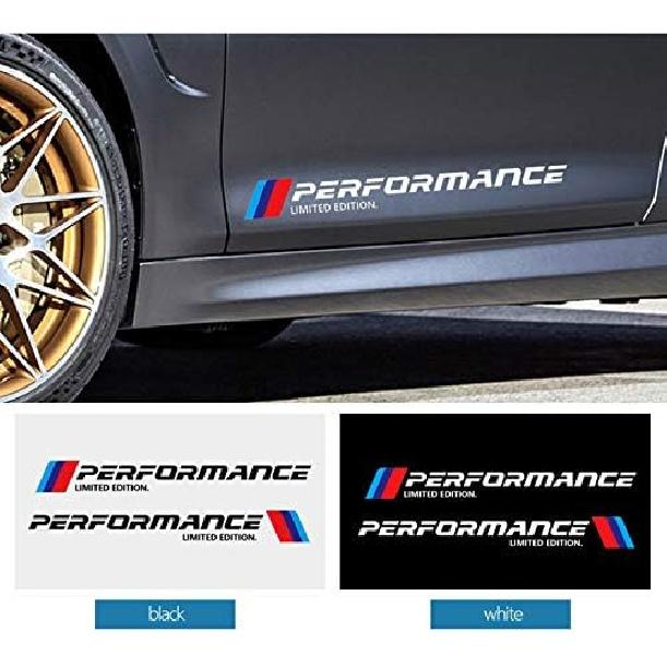 2PCS Car Door Sticker Decal for BMW M3 M5 X1 X3 X5 X6 E36 E39 E46 E30 E60 E92 Series (Black)