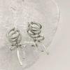 Ribbon Aesthetics: Ballet Style Ear Cuff/Bow Earring for Women