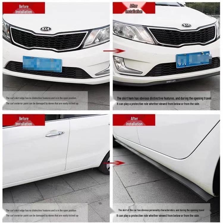 Universal Car Side Skirt & Front Lip Anti-Scratch Strip Kit