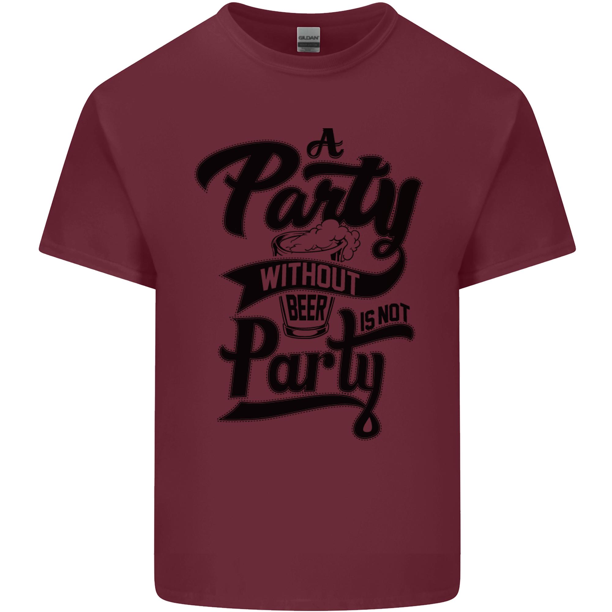 A Party Without Beer Alcohol Funny Beer Gin Unisexs Light Cotton TShirt S