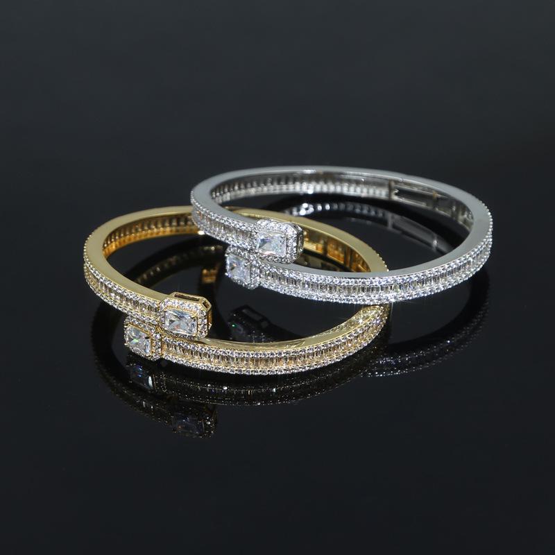 Zircon Gold & Silver Hip Hop Bracelet - Unisex European & American Trend