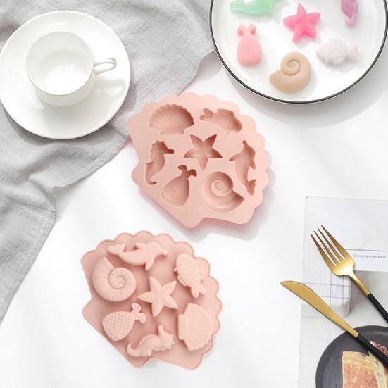 Cake Mold Flexible Ocean Animal Design DIY Tool 3D Ocean Sea Silicone Mold for Bakery