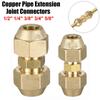 New Straight Pipe Extension Joint 1/2" 1/4" 3/8" 3/4" 5/8" Copper Connectors With Flare Nuts Useful Pipe Fitting Adapeter
