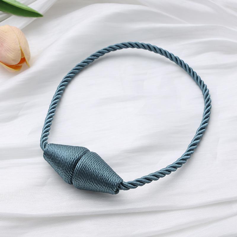 2 Pack Magnetic Curtain Tiebacks Rope Modern Handmade Curtain Tie Backs Decorative Drapes Weave Holdbacks for Window Décor