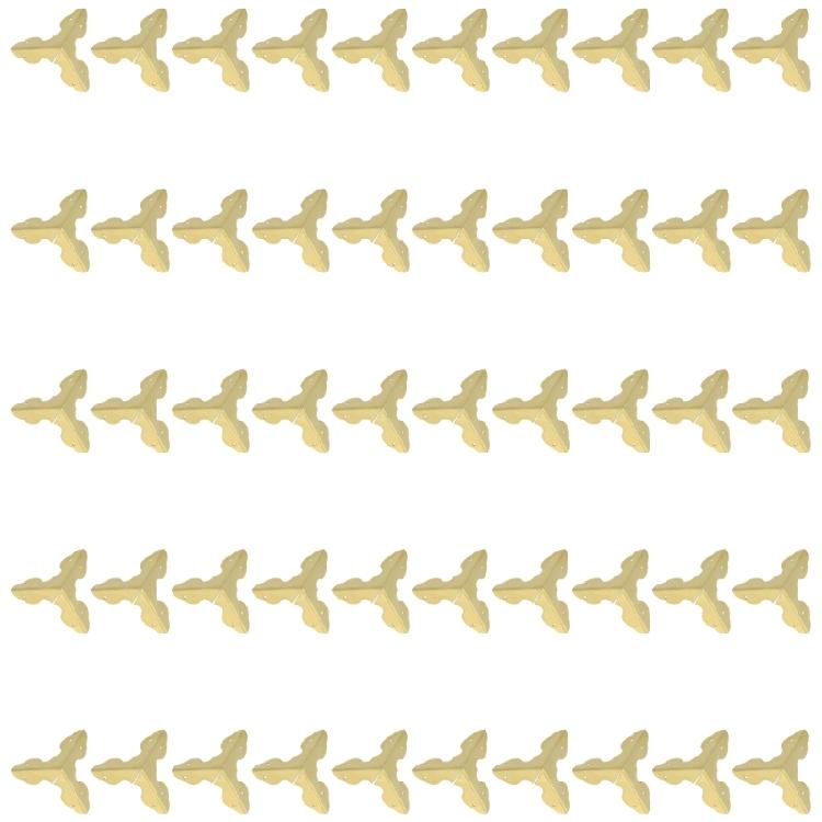 

50pcs Metal Stair and Furniture Corner Guards Portable Accessory for Dust Prevention and Decoration Easy Installation жовтий