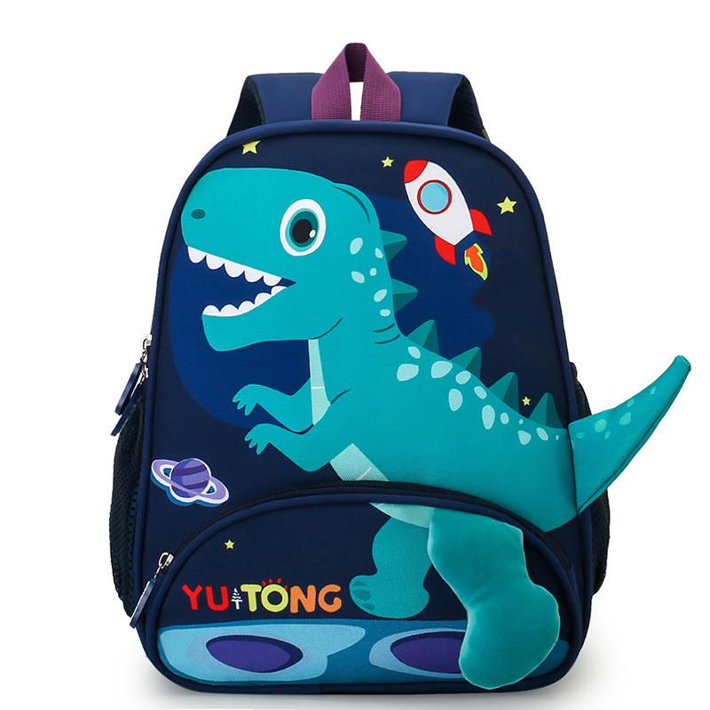 Adorable Nylon Preschool Backpack In Purple Pink And Blue With Expandable Storage синий