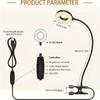 Flexible Gooseneck LED Reading Book Light with Clamp, 3 Color Temperature Circular Night Lamp for Bedside Travel Office