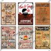 Putuo Decor BBQ Metal Sign Tin Plaque Vintage Metal Signs Iron Painting for Barbecue Bar Pub Kitchen Party Zone Wall Decor