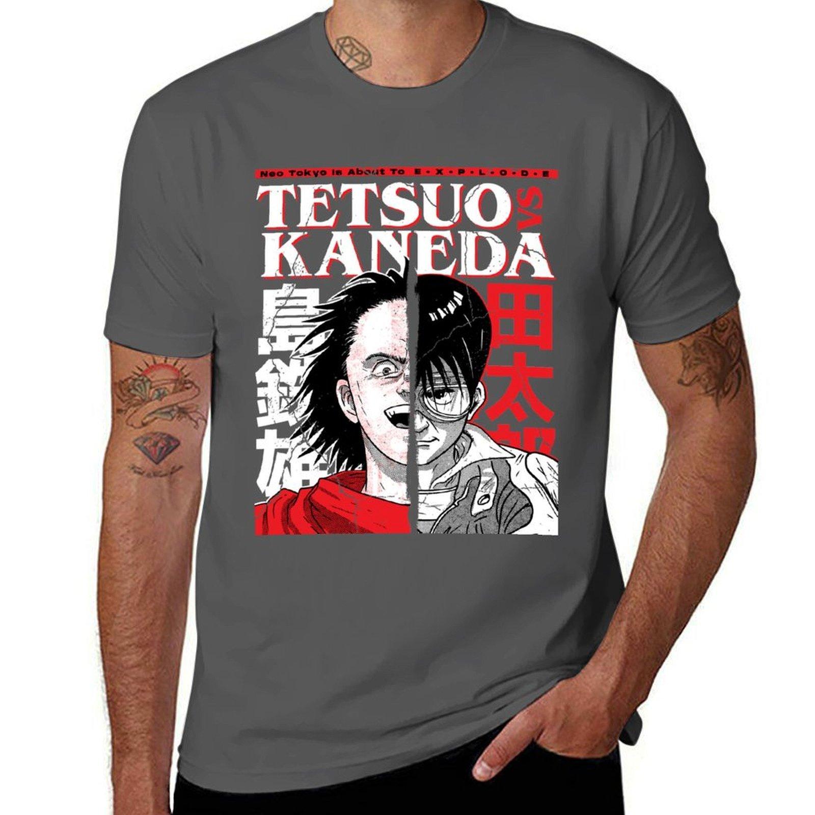

Tetsuo VS Kaneda T-Shirt t shirt man designer cotton t shirts man 100% T-Shirt 4XL