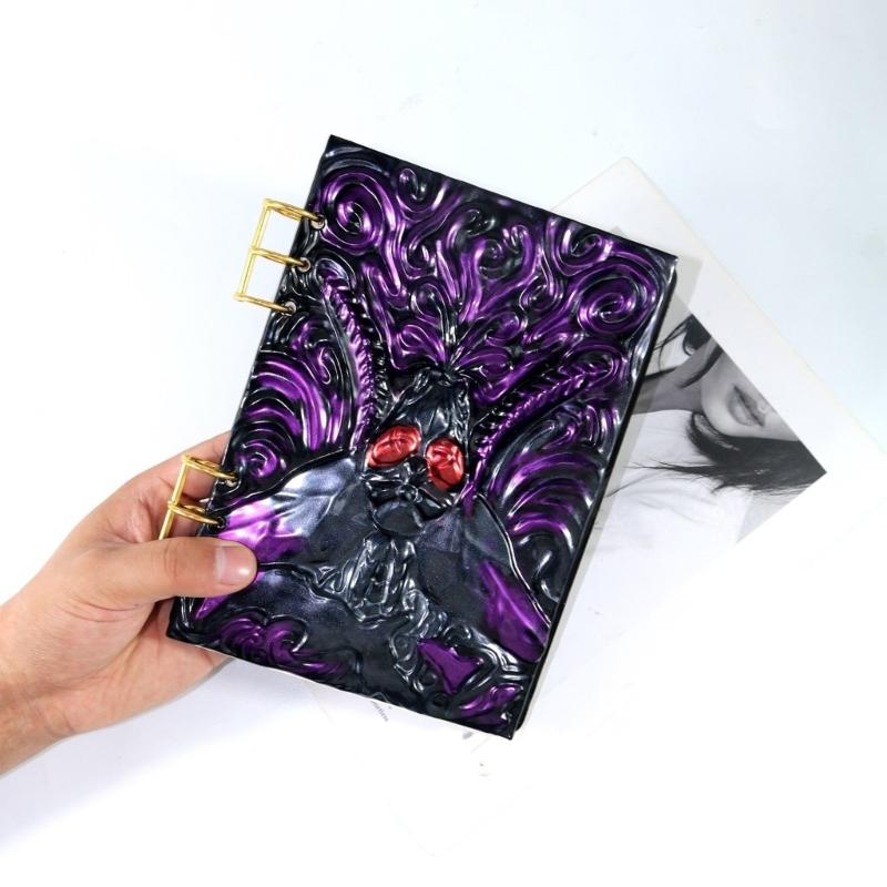 Notebook Cover Resin Mold DIY Crystal UV Epoxy Silicone Molds Note Book Notepad Covers Resin Casting Mould with Rings
