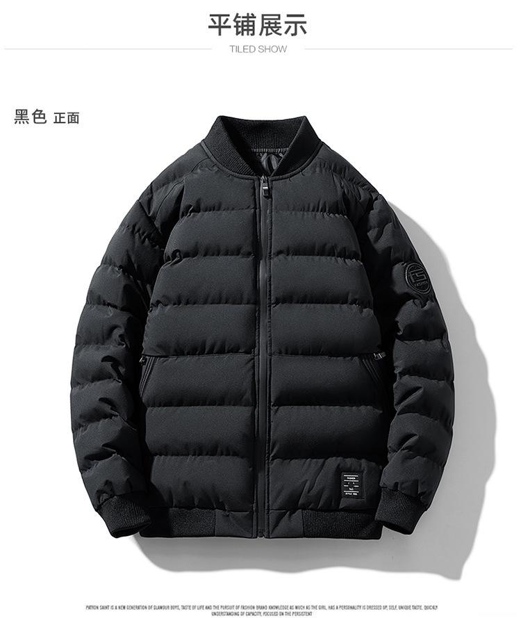 Winter New Cotton-padded Casual Versatile Wear-resistant Baseball Collar Outdoor Sports Jacket