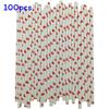 Festive Red Paper Drinking Straws Biodegradable For Party Decor And Desserts