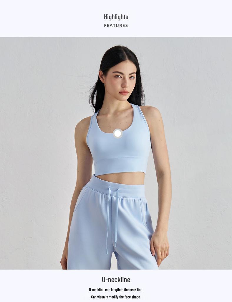 NU Racerback Sport-BH med Bröstinlägg - Yoga Fitness Topp