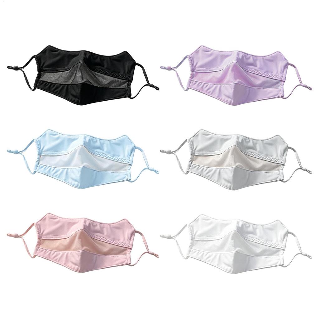 Cooling Face Cover Sun Protection Adjustable Summer Ice Silk UV Protection Mask Breathable Outdoor Sport Cycling Hiking Women